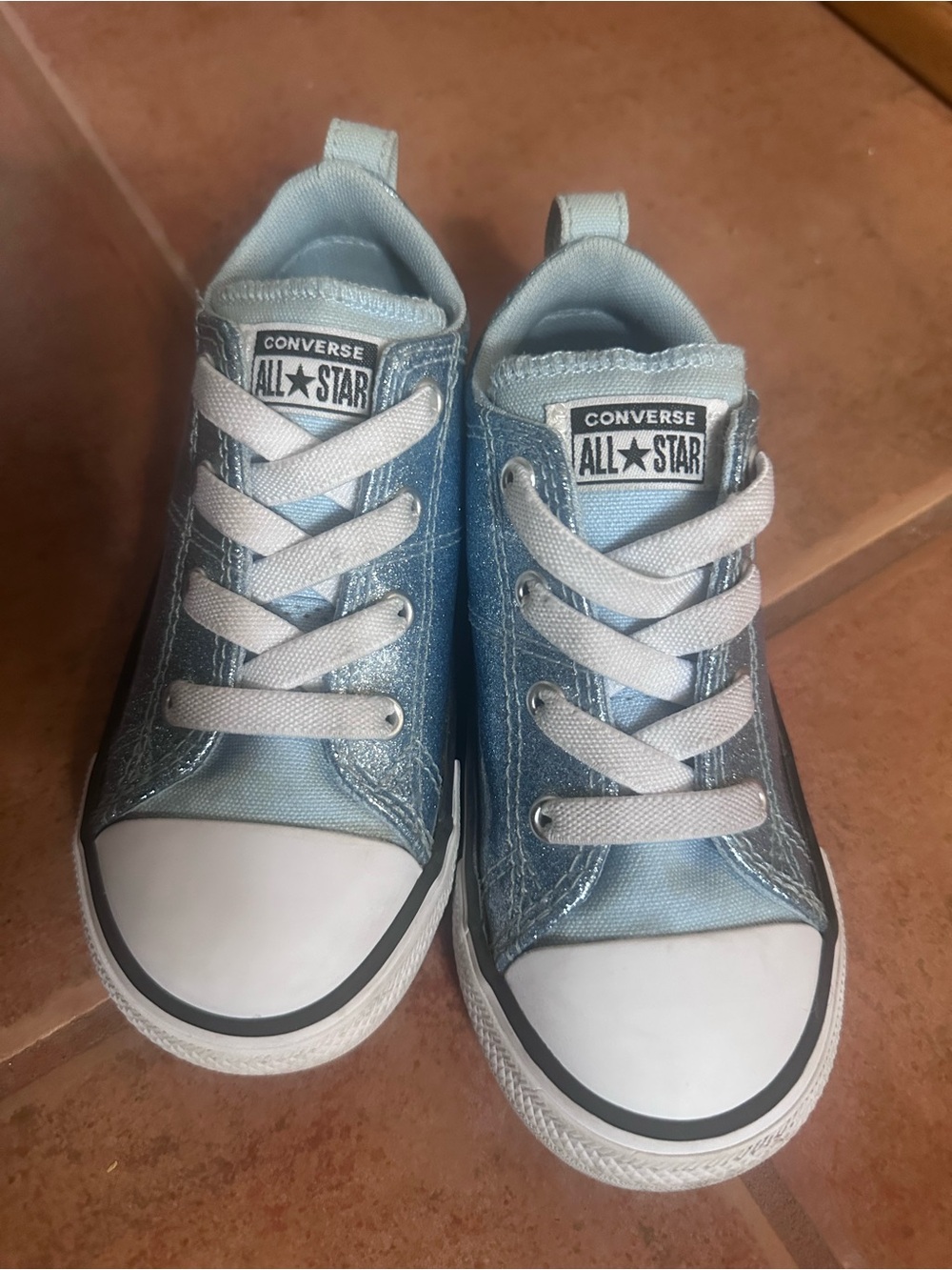 Slip on no tie Converse Kids Light Blue Low Top Sneakers